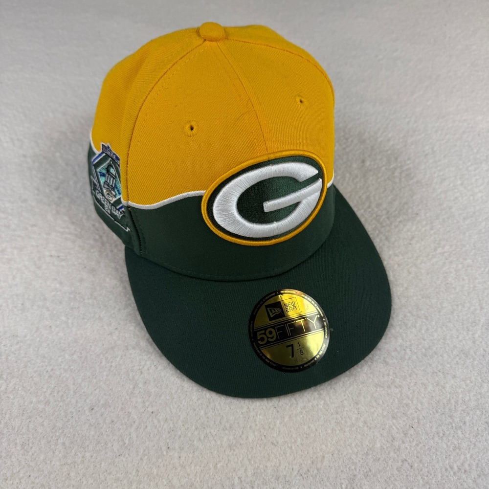 New Era Green Bay Packers 59FIFTY Fitted Hat 7 1/8 NFL 100th Anniversary Green